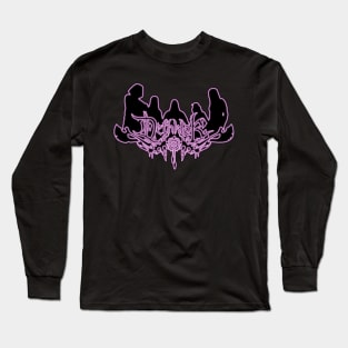 Purple Neon Sign Dethklok Logo Long Sleeve T-Shirt